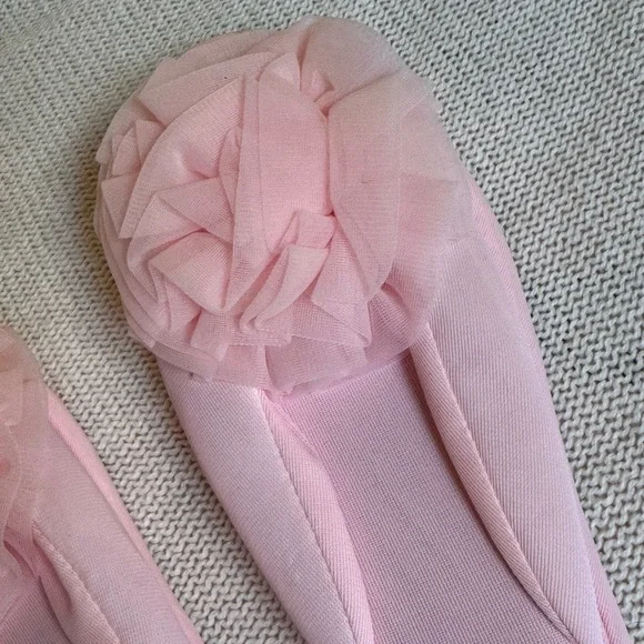 Vintage Madye's Pink Ruffle Glamour Skuffs Slippers Boudoir Size Small 5-6 WOW - Picture 5 of 12
